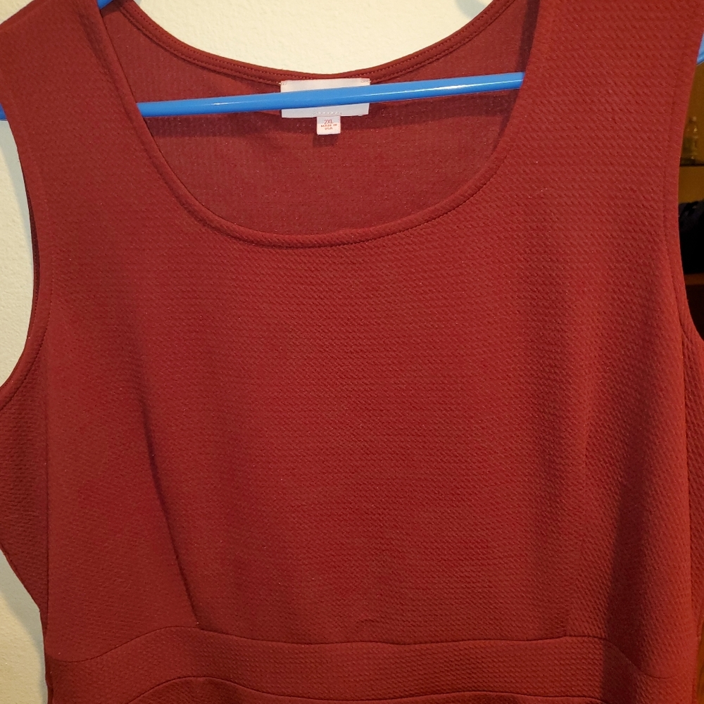 Wine colored dress with pockets